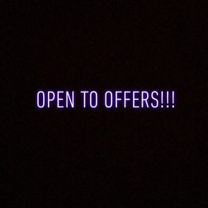 Open to offers! Won’t be sending offers to likers
